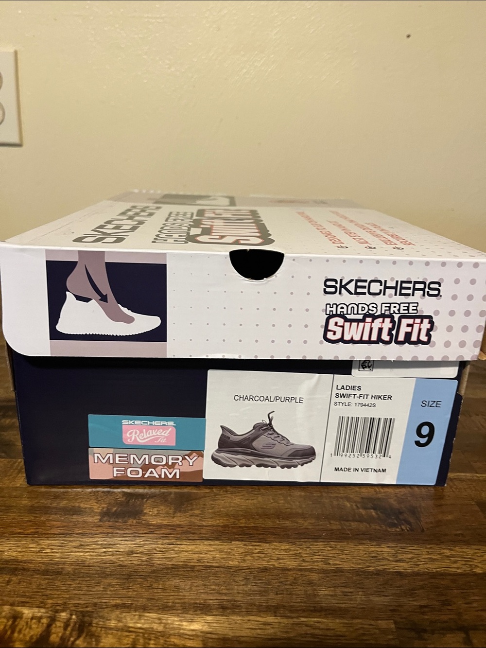 Skechers Gray Ladies Hiker with Purple Accents - Picture 4 of 4